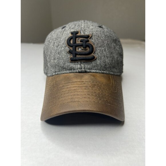 St. Louis New Era Strapback Cap Hat One-Size Brown With Embroidered Logo - Picture 2 of 12